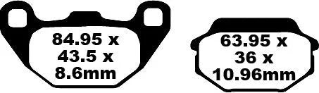 EBC Organic Front & Rear Brake Pads SFA305