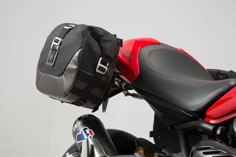 SW-Motech Legend Gear LC1 & LC 2 Side Bag System Brown Edition — Ducati Plus(+) / Monster