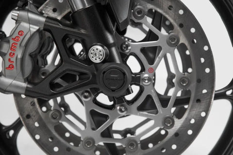 SW-Motech Front Axle Slider Set Black BMW F800R, R1200, R1250, Rninet, S1000XR