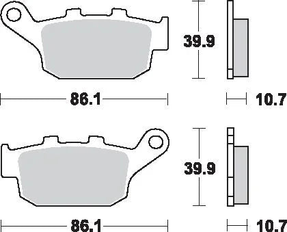 SBS Ceramic Rear Brake Pads 614LS