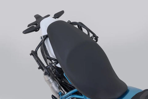 SW-Motech Legend Gear LC1 & LC 2 Side Bag System Brown Edition — Royal Enfield Guerrilla