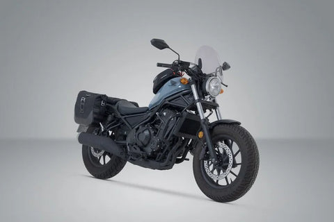 SW-Motech Legend Gear LC2 Side Bag System Black Edition — Honda Rebel