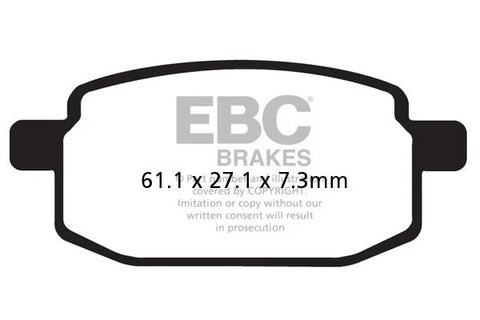 EBC Organic Front Brake Pads Lexmoto Molly 50, Hyosung Newtee UP 50 SFAC169