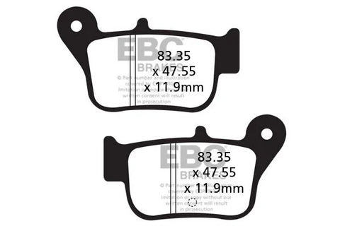 EBC Sintered Metal Rear Brake Pads SYM Maxsym 400 I ABS / Maxsym 600 I ABS SFA628HH