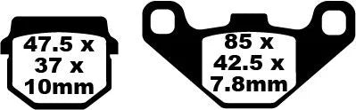 EBC Ceramic Front Brake Pads Honda MB 80 S FA083/2TT