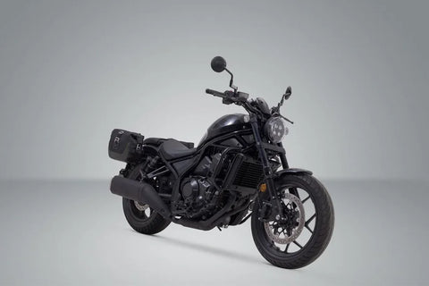 SW-Motech Legend Gear LC1 & LC 2 Side Bag System Black Edition — Honda Rebel