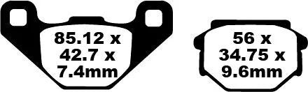 EBC Organic Rear Brake Pads FA382