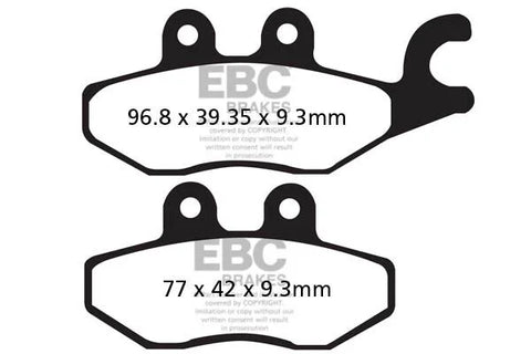 EBC Organic Front & Rear Brake Pads SFAC418