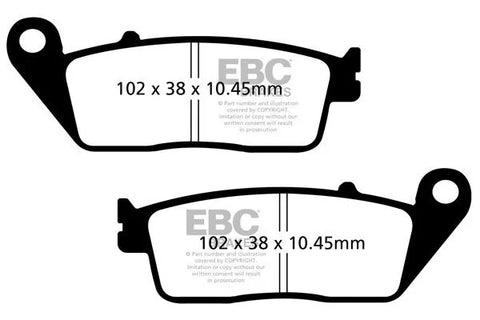 EBC Organic Rear Brake Pads SFA608