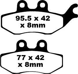 EBC Organic Rear Brake Pads Italjet Jupiter 250 SFA374