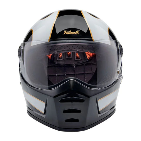 Biltwell Lane Splitter Helmet White Flames