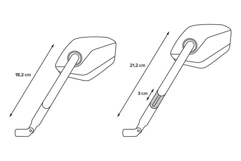 SW-Motech Bar End Mirror Sport — Harley-Davidson (MIR.18.850.11000)