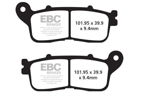 EBC Sintered Metal Rear Brake Pads Honda VFR 1200 X / VFR 1200 XD / VFR 1200 FD FA636HH