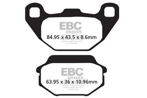 EBC Organic Front & Rear Brake Pads SFAC305