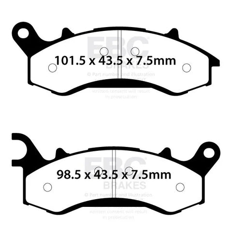 EBC Organic Front Brake Pads FA761