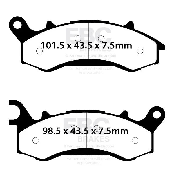 EBC Organic Front Brake Pads FA761