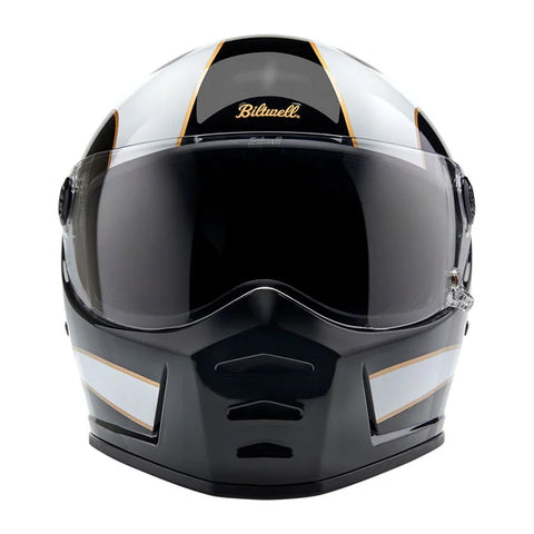 Biltwell Lane Splitter Helmet White Flames