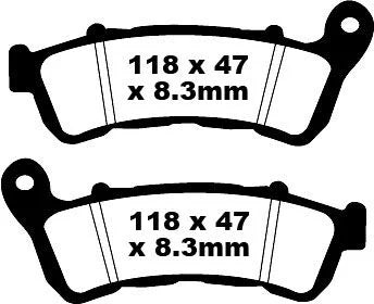 EBC Organic Front Brake Pads SFA388
