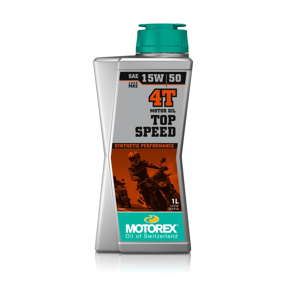 Motorex - Top Speed ​​4T Synthetic High Performance JASO MA2 15w/50 1L - 7300036