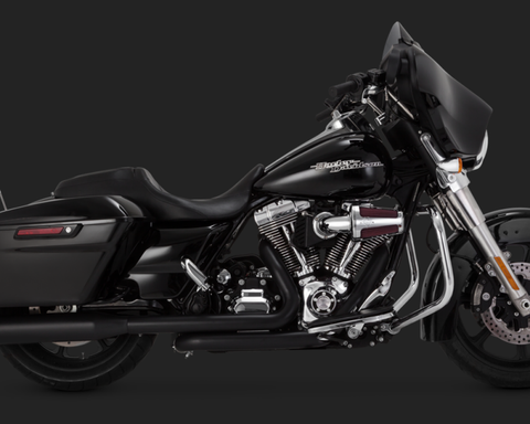 Vance &amp; Hines Eliminator 400 Slip-on-Schalldämpfer in Schwarz für Harley Davidson 1995-2016 Touring-Motorräder (46703)