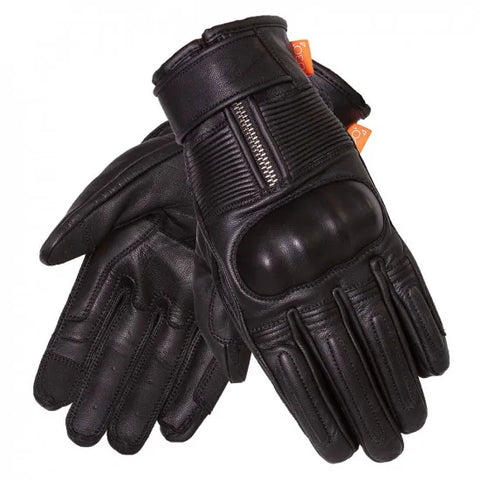 Merlin Glory D3O Lederhandschuhe Schwarz MLG044/BLK