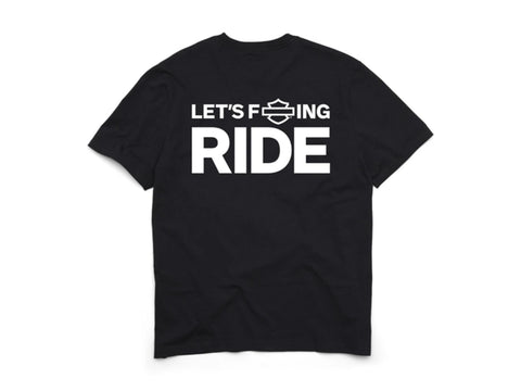 Harley-Davidson 96656-25VM Let's F*in Ride T-shirt Black