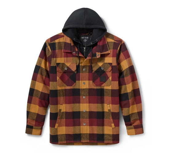 96559-26VM Harley-Davidson Hemdjacke-gewebt, braun/schwarz