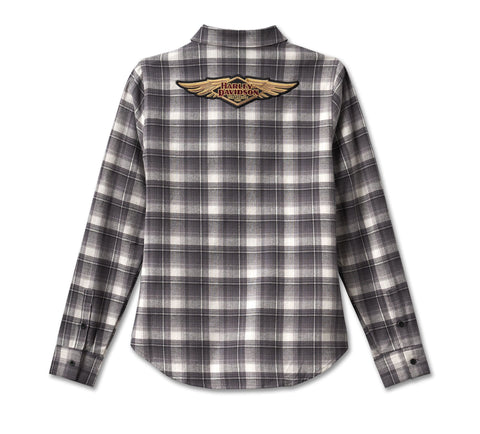 Original Harley-Davidson® 120. Jubiläums-Retro-Flanellhemd für Damen 96745-23VW