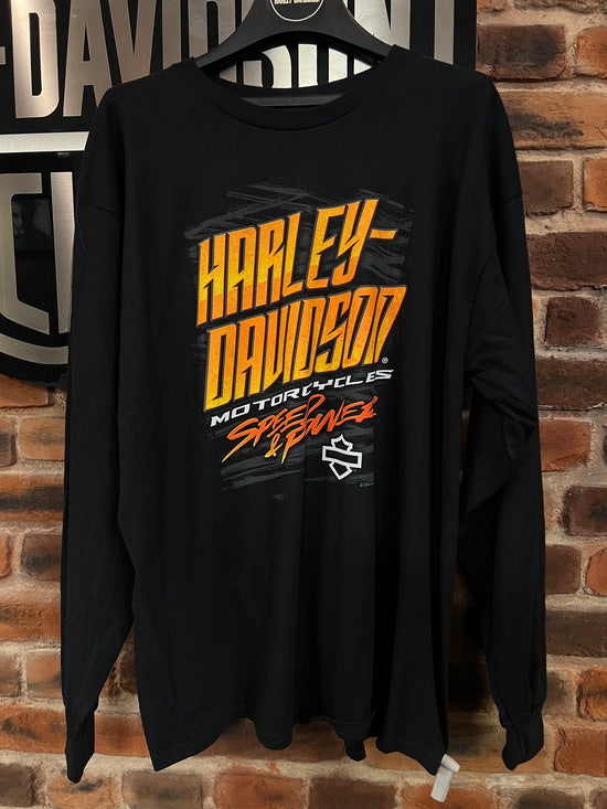 Original Leeds Harley-Davidson Händler Langarm-T-Shirt „Advance“ Schwarz 40291744