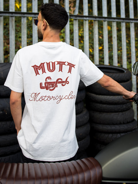 T-Shirt mit Schlangenlogo von Mutt MMCUA0221D2040WHT