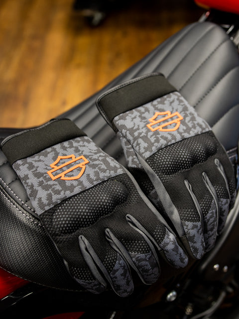 Harley-Davidson® Herren Dyna Knit Mesh Handschuhe Camo Blackened Pearl - 98136-23VM