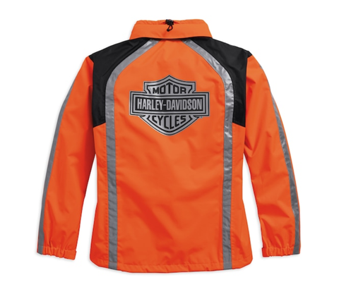 Harley-Davidson® Damen-Regenjacke mit hoher Sichtbarkeit und reflektierendem Aufdruck 98163-18EW