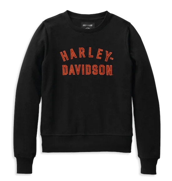 Original Harley-Davidson® Damen-Pullover mit Rundhalsausschnitt und „Essence Applique“-Aufschrift 99117-22VW