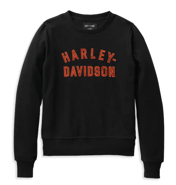 Original Harley-Davidson® Damen-Pullover mit Rundhalsausschnitt und „Essence Applique“-Aufschrift 99117-22VW