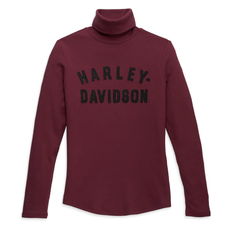 Harley-Davidson® Milwaukee Rib Rollkragenpullover für Damen - Tawny Port 96470-23VW