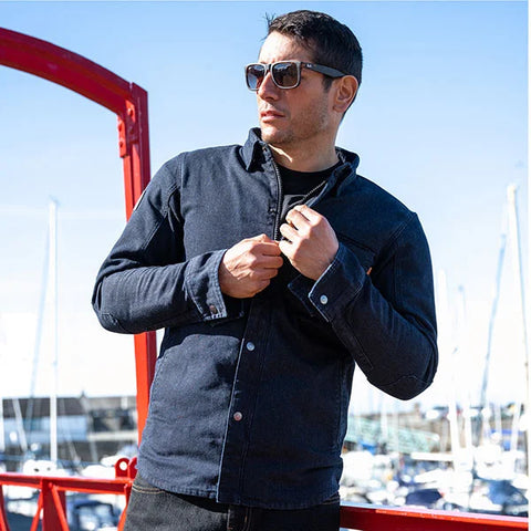 Merlin Porta D3O Einlagiges Reithemd - Marineblau MCP047/NAVY 